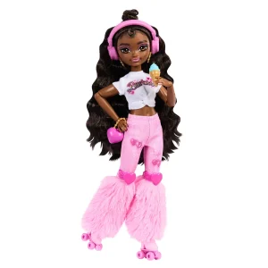 Barbie, Dream Besties Brooklyn na wrotkach, Lalka Zestaw 4+ JFX97
